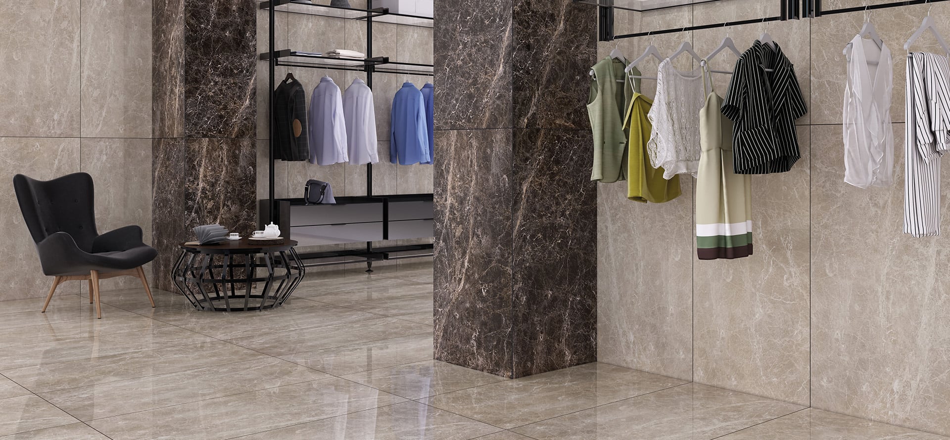 zoom texture etna carrelage 60x120 lappato gris clair ETNA – Image 1